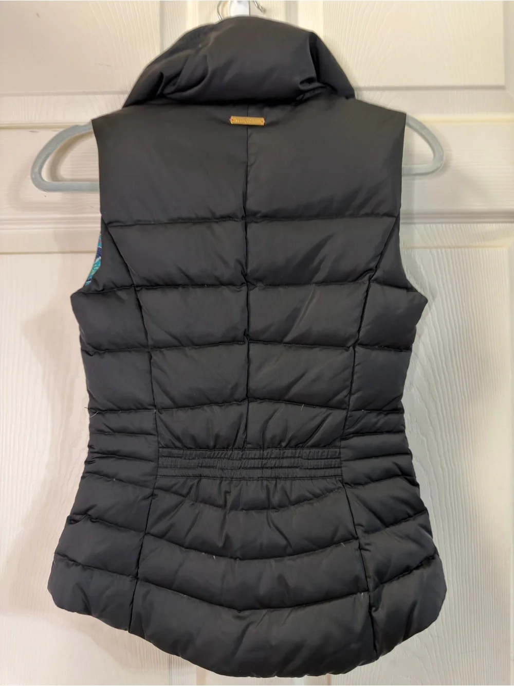 Lilly Pulitzer Puffer Vest Women’s Small Black Down Feather Quilted Full Zip XXS